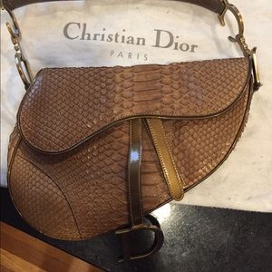 Christian Dior Python Saddlebag